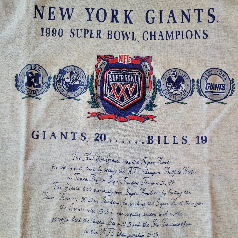 New York Giants T Shirt XL Vintage Nutmeg Mills Football Extra Large